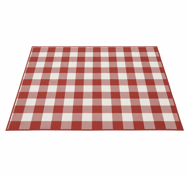 Tappeto vinile rosso decorazione a quadri rossi - TenStickers