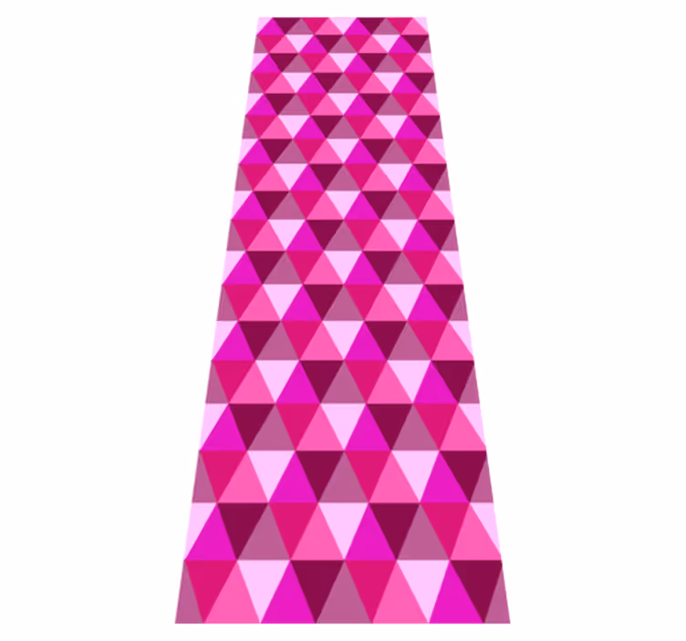 Tappeto vinile rosa geometrico fucsia - TenStickers