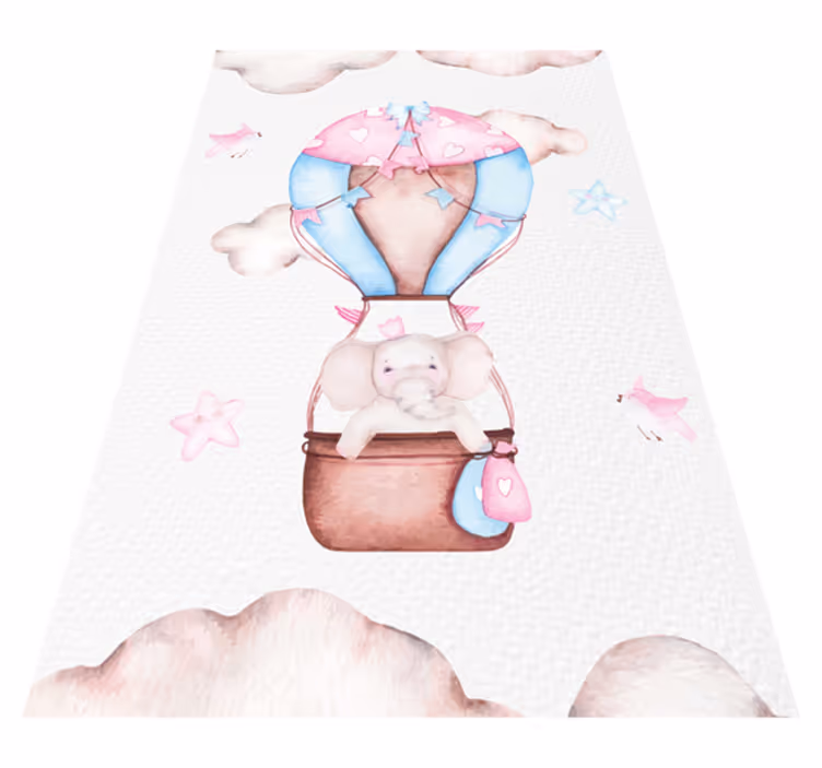 Tappeto vinile rosa palloncino caldo carino - TenStickers