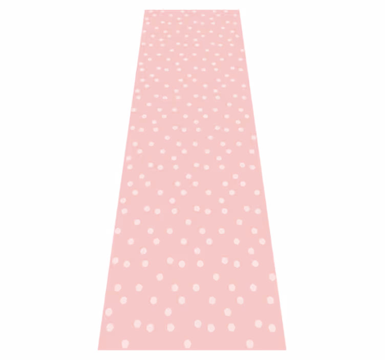 Tappeto vinile rosa con pois pastello delicati - TenStickers