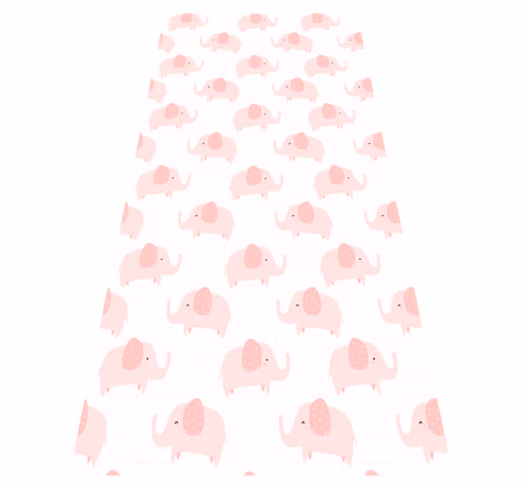 Tappeto vinile rosa elefanti rosa - TenStickers