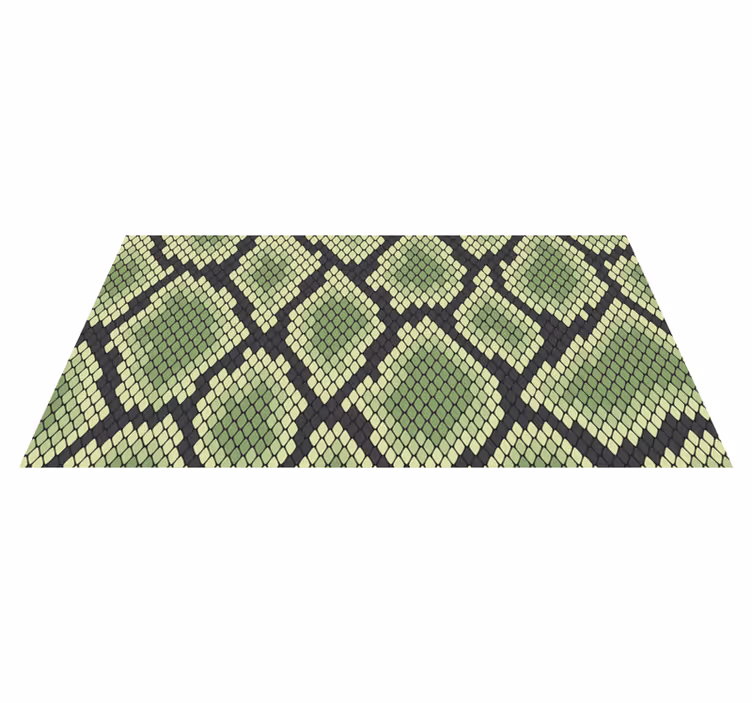 Tappeto in vinile stampa animale pelle di serpente verde - TenStickers