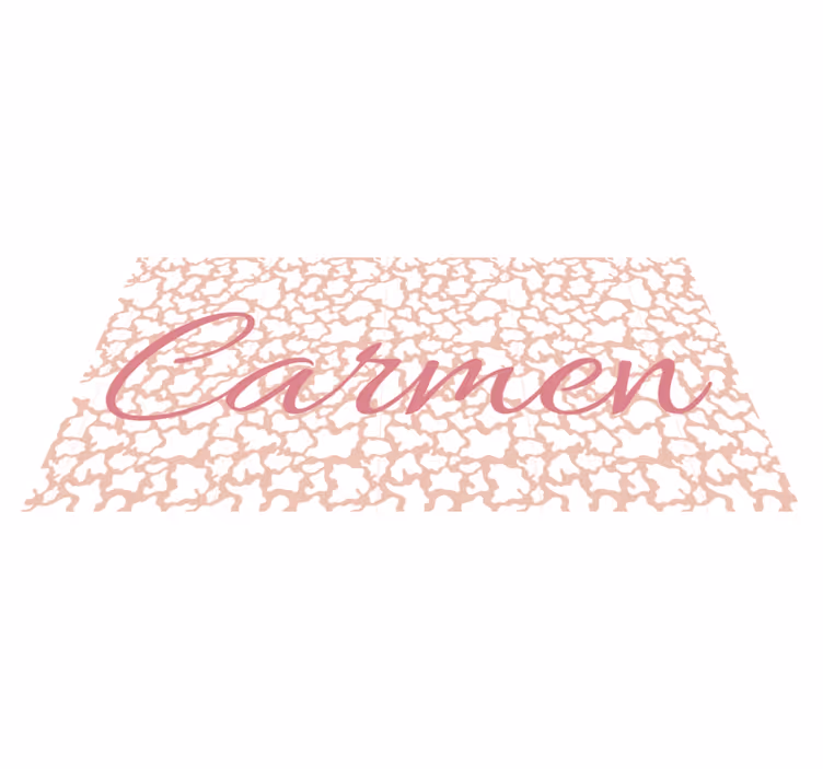 Tappeto vinile con nome stampa animalier personalizzata - TenStickers