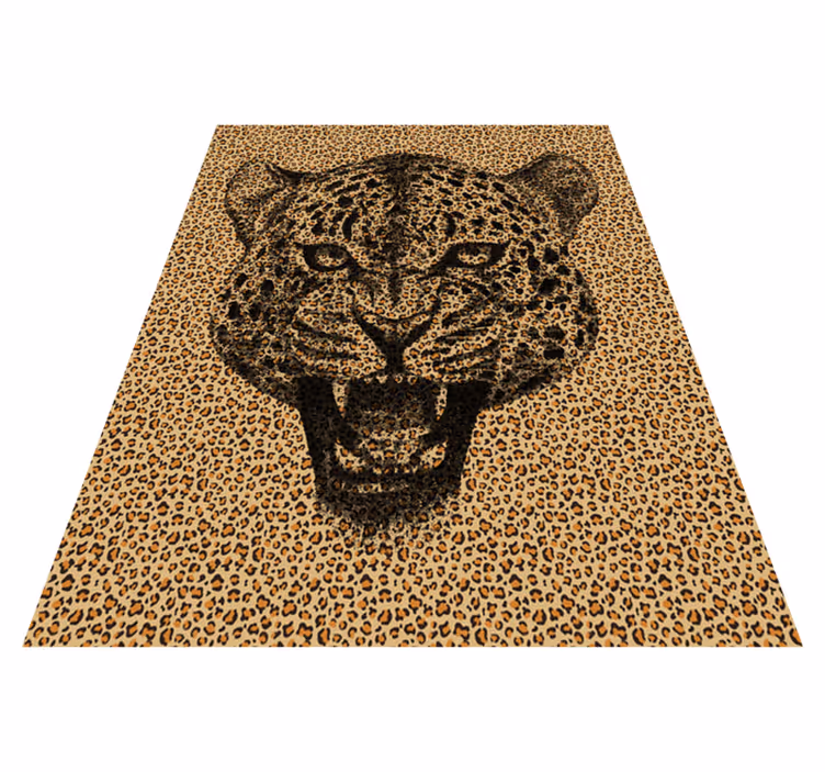 Fantastico tappeto in vinile stampa animalier leopardo - TenStickers