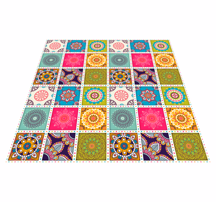 Tappeto  in vinile colorato piastrelle marocchina - TenStickers