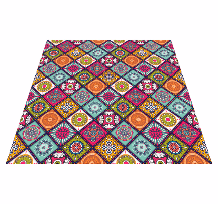 Tappeto vinile Mandala motivo mandala colorato - TenStickers