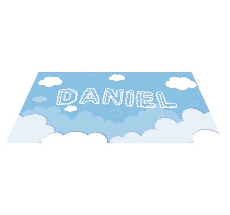 Tappeto vinile bebé personalizzazione del cielo nuvoloso - TenStickers