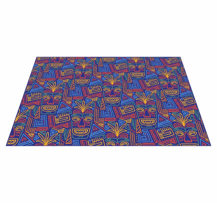 Tappeto vinile etnico con motivo mandala colorato - TenStickers