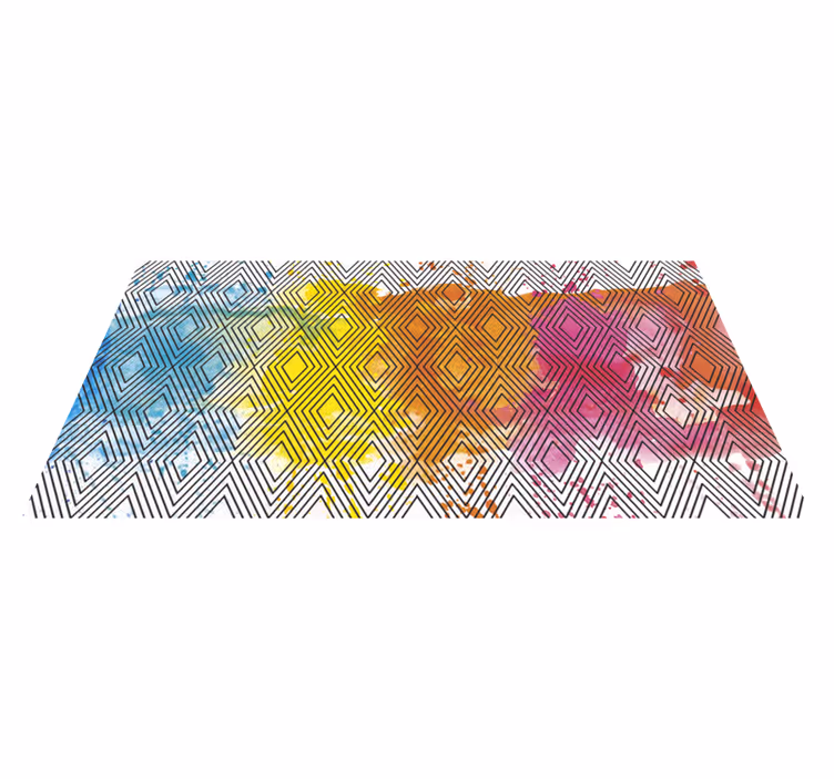 Tappeto in vinile moderno multicolor Geometric Pattern - TenStickers