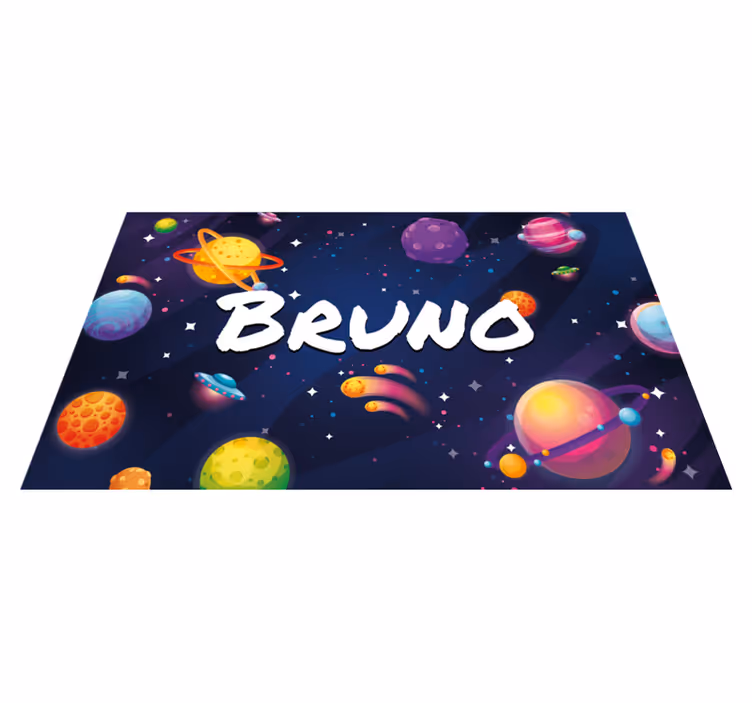 Tappeto vinile per bambini design spaziale personalizzabile - TenStickers