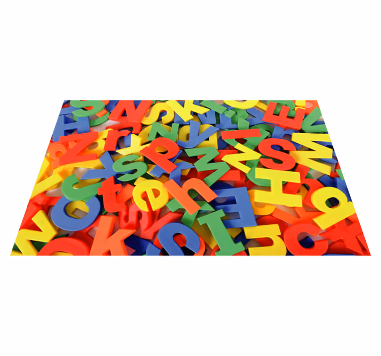Tappeto vinile alfabeto gioco di puzzle alfabetici - TenStickers
