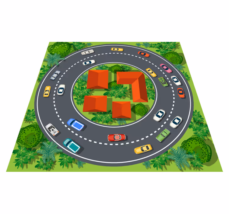 Tappeto vinile per bambini circuito ludico - TenStickers