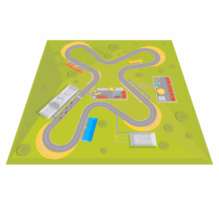 Tappeto vinile per bambini tempo di gioco sulla strada - TenStickers