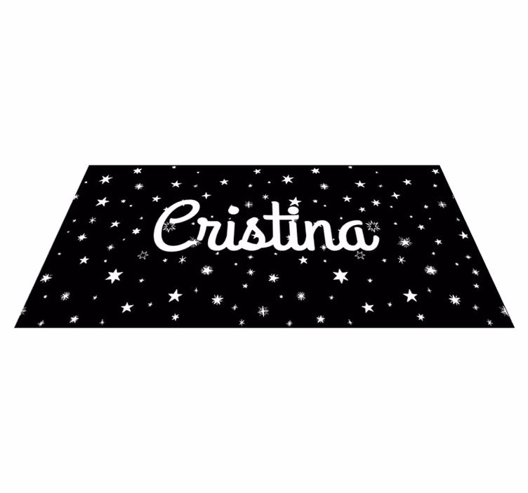 Tappeto vinile con nome stellato personalizzato - TenStickers
