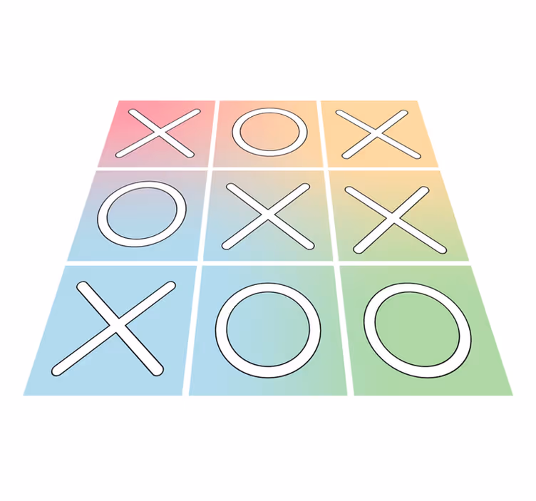 Tappeto vinile giochi gioco di tris - TenStickers