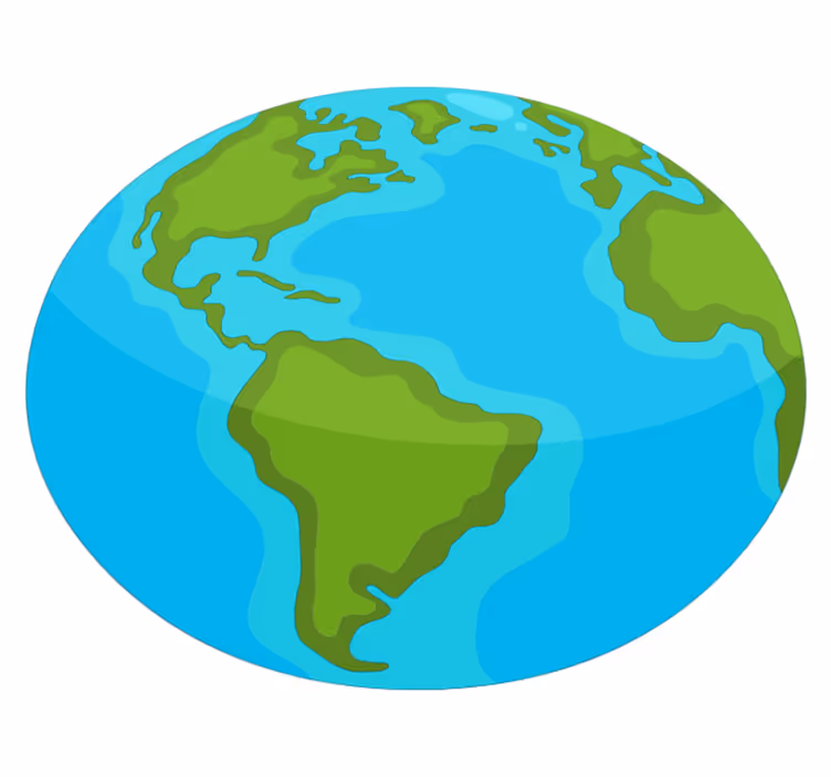 Tappeto vinile mappamondo mappa del mondo educativo - TenStickers