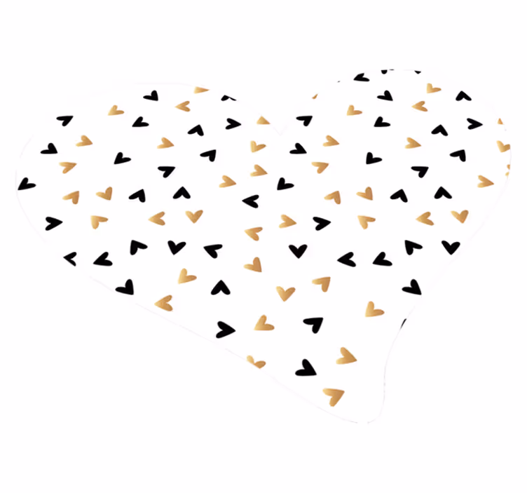 Tappeto vinile geometrico modello di dispersione del cuore - TenStickers