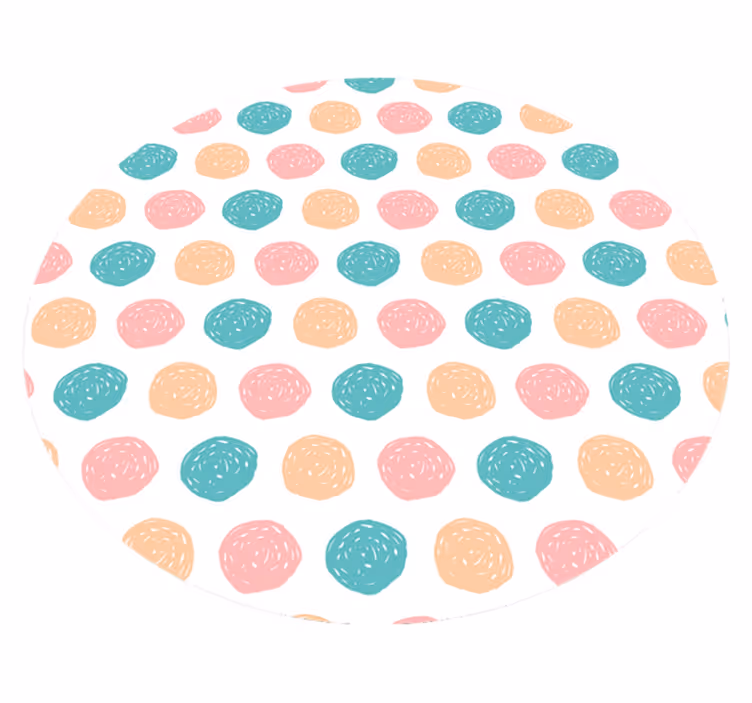 Tappeto vinile geometrico fantasia circolare - TenStickers