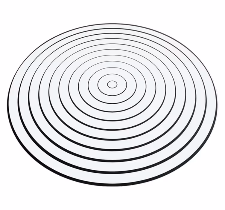 Tappeto vinile geometrico design circolare semplicistico - TenStickers