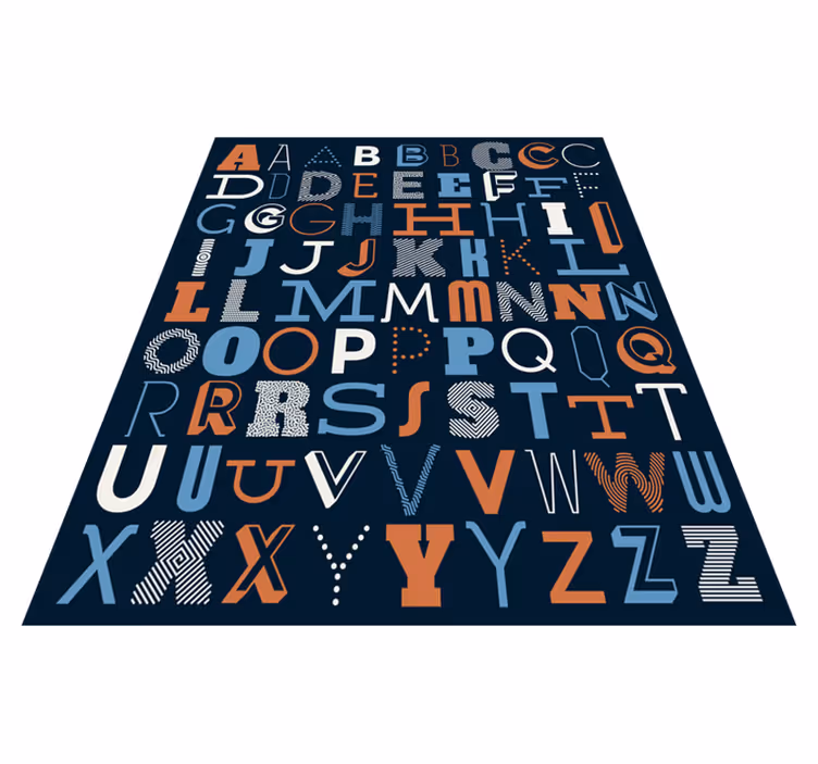 Tappeto vinile alfabeto apprendimento dell'alfabeto - TenStickers