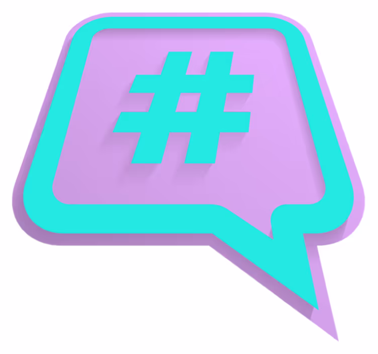 Tappeto vinile frase nuvoletta con hashtag - TenStickers