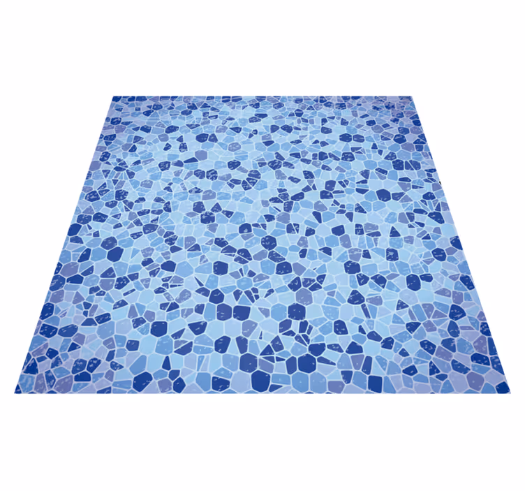 Tappeto vinile mosaico insieme di mosaico blu - TenStickers