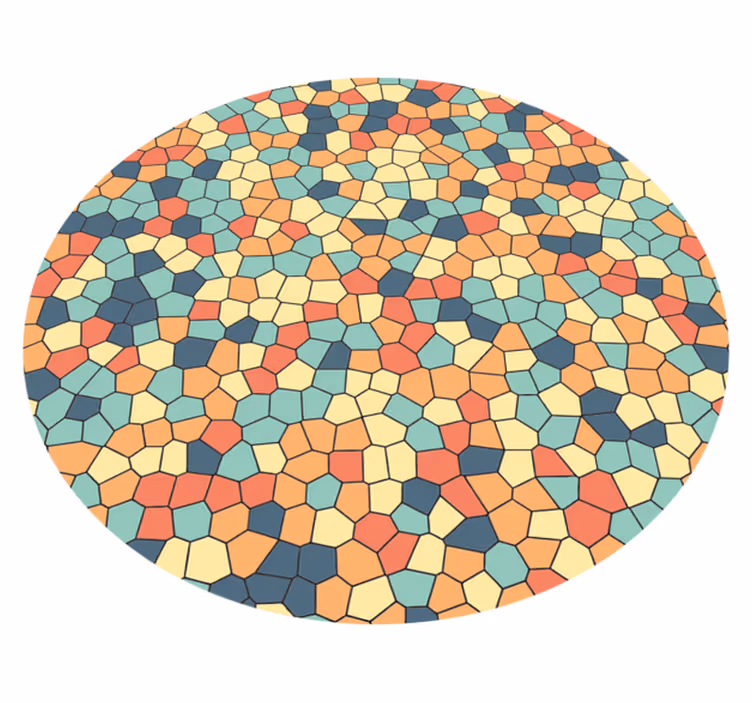 Tappeto vinile mosaico tondo di mosaico - TenStickers