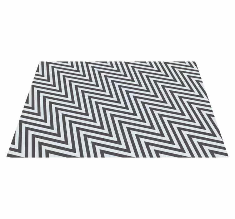 Tappeto vinile strisce zigzag geometrico - TenStickers