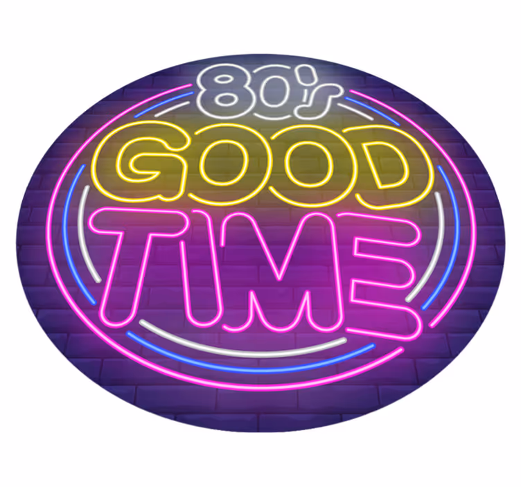 Tappeto vinile frase i bei tempi degli anni '80 - TenStickers