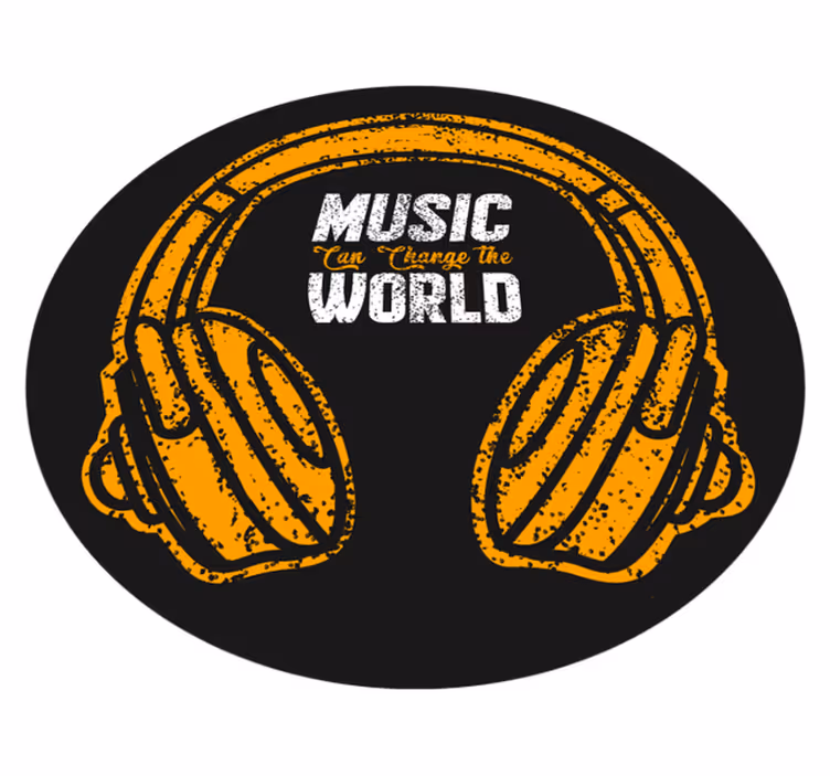 Tappeto in vinile la musica può cambiare il mondo - TenStickers
