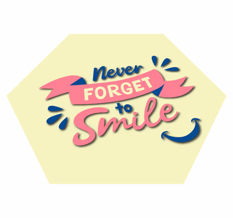 Tappeto vinile frase non dimenticare mai il sorriso - TenStickers
