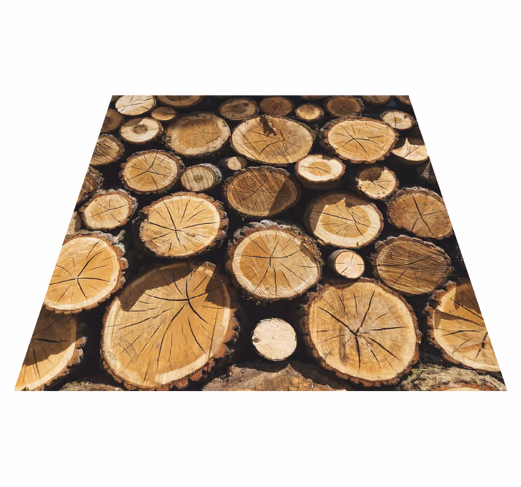 Tappeto vinile effetto legno modello di sezione del registro - TenStickers