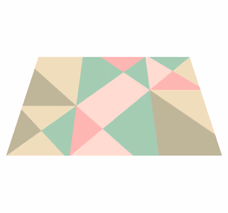 Tappeto vinile geometrico blocco di colori geometrico - TenStickers