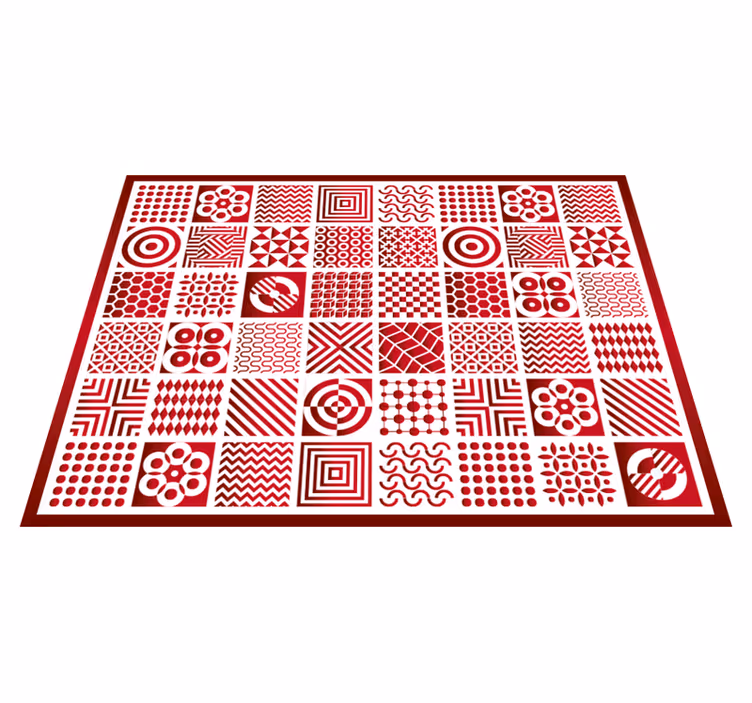 Tappeto vinile geometrico patchwork geometrico - TenStickers