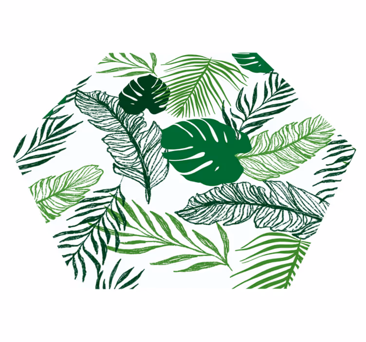 Tappeto moderno in vinile a foglia sottile - TenStickers