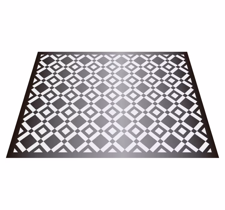 Tappeto in vinile geometrico a piastrelle - TenStickers