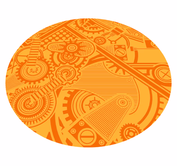 Tappeto vinile giochi ingranaggi meccanici - TenStickers