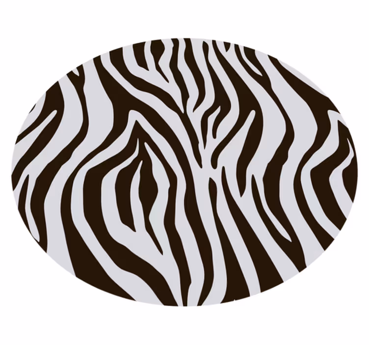tappeto rotondo in vinile con stampa zebra - TenStickers