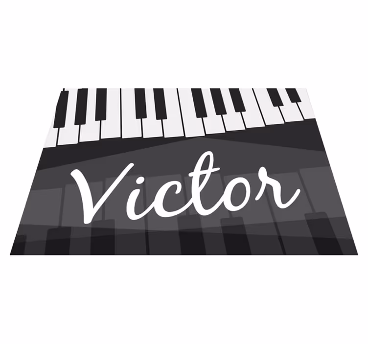Tappeto vinile con nome tastiera personalizzabile - TenStickers