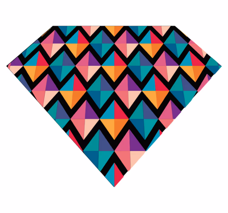Tappeto vinile geometrico motivi triangolari colorati - TenStickers