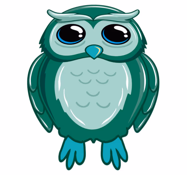 Tappeto vinile per bambini illustrazione gufo cartoon - TenStickers