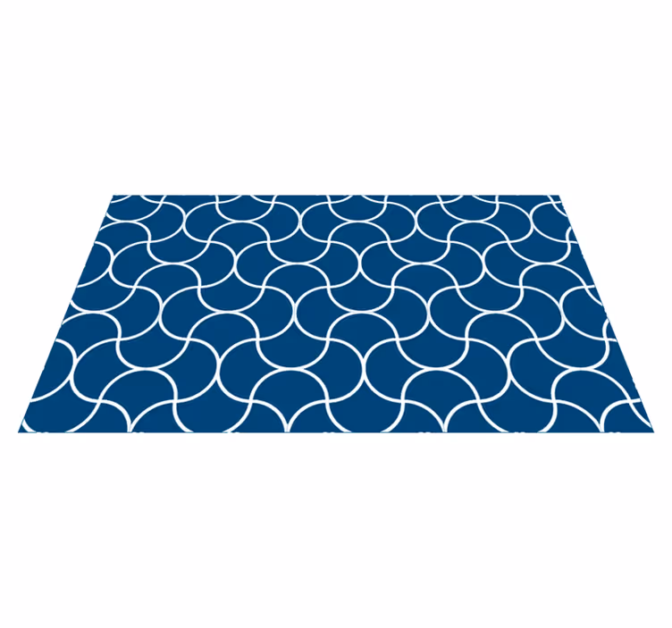 Tappeto vinile bagno motivo a onde geometriche - TenStickers