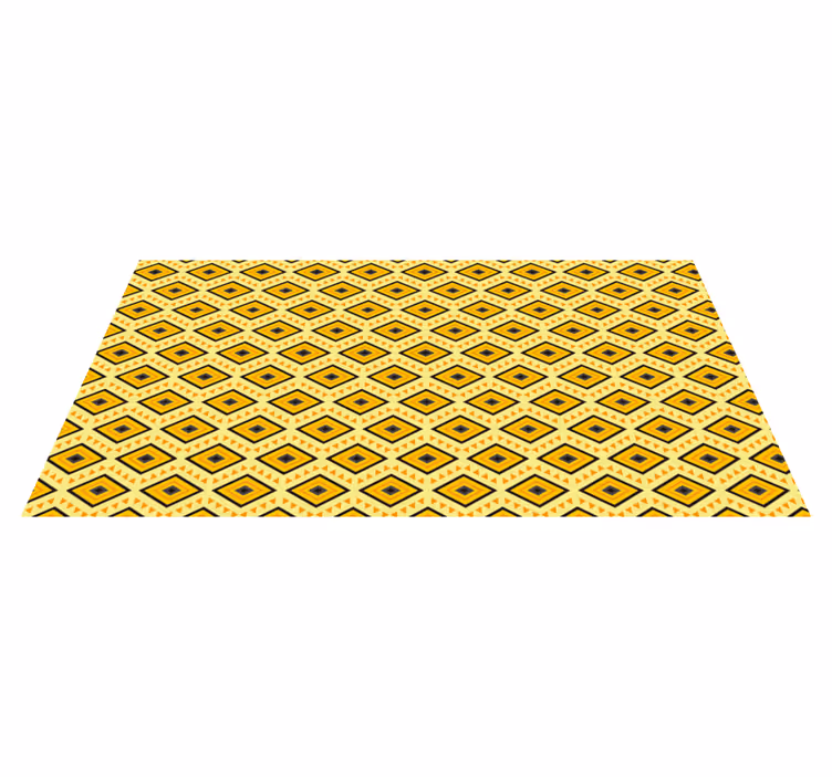 Tappeto vinile geometrico quadrati con motivi geometrici - TenStickers