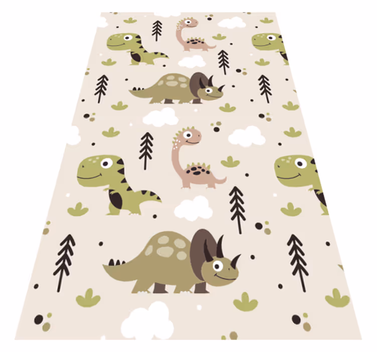 Tappeto in vinile per bambini dinosauro - TenStickers