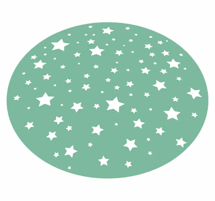 Tappetto vinile stelle circolo di gioco stellato - TenStickers