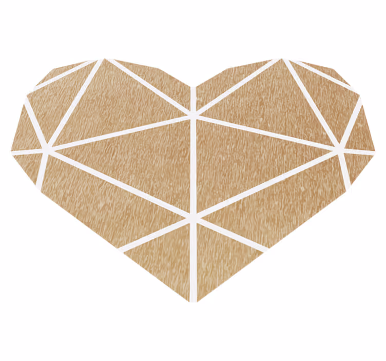 Tappeto vinile moderno forma geometrica del cuore - TenStickers