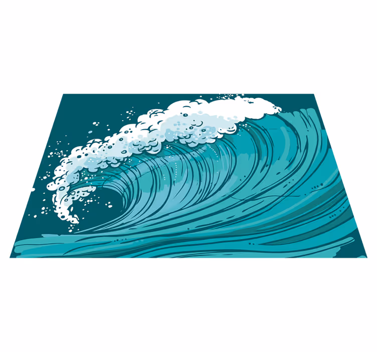 Tappeto vinile natura movimento delle onde marine - TenStickers