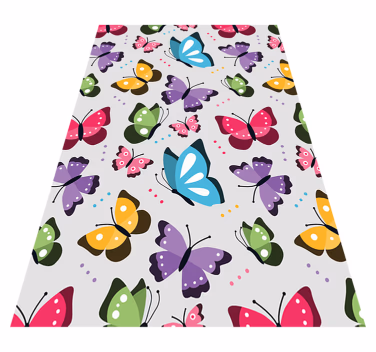 Tappeto vinile animali insieme di farfalle - TenStickers