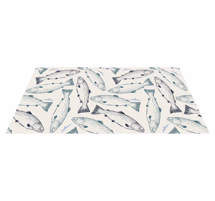 Tappeto in vinile rettangolare salmone - TenStickers