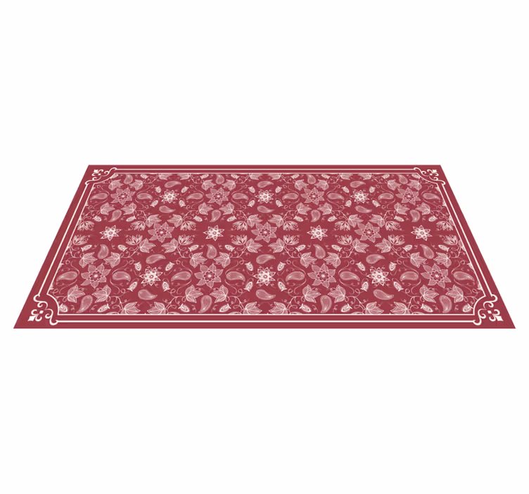 Tappeto vinile mosaico arazzo floreale ornato - TenStickers